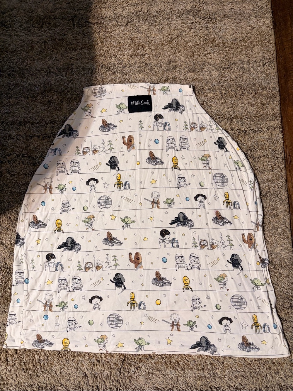 Milk Snob 5 in 1 Cover- White with Multi-Color Precious Padawans